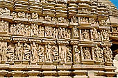 Khajuraho - Jain complex, the beautiful carvings of the Parsvanatha temple 